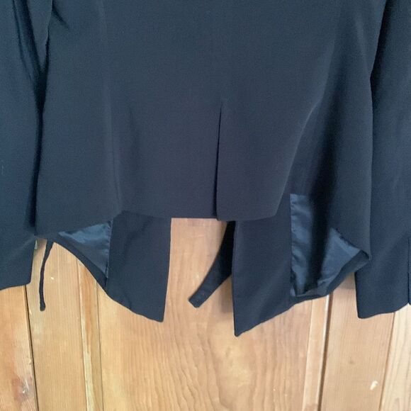 Alice + Olivia black long draped collar tuxedo style blazer - Picture 9 of 13